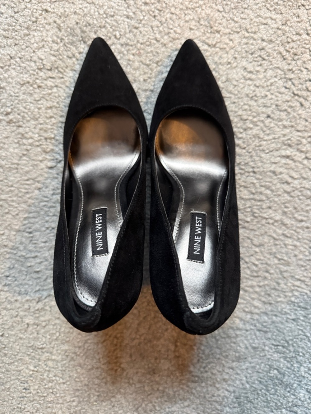 Nine West Black Pointed-Toe Pumps